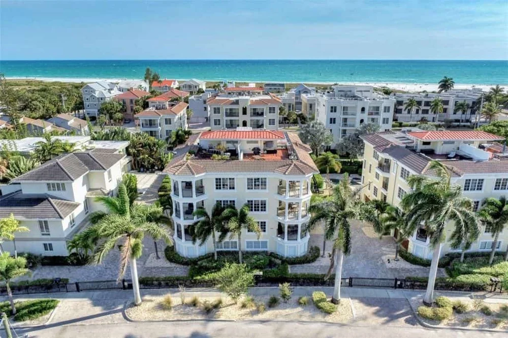 Siesta Key Beach Villas Arial Shot